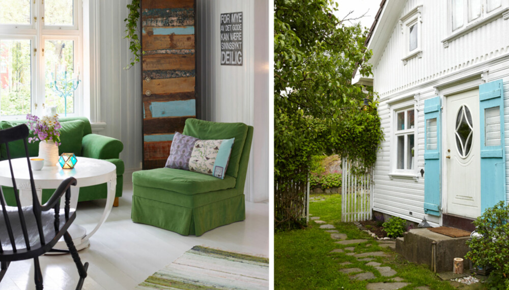 Velkommen inn! De blåmalte dørene er en søt kontrast til det hvite huset. Velkommen inn! De blåmalte dørene er en søt kontrast til det hvite huset.