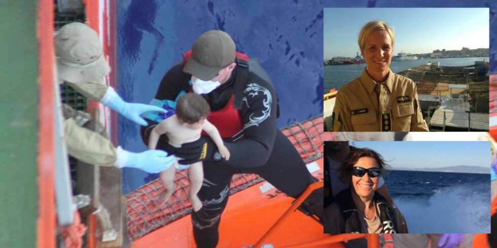 REDDER LIV: Lise Dunham og Anne Marie Bruu deltar i redningsoppdrag i Middelhavet. REDDER LIV: Lise Dunham og Anne Marie Bruu deltar i redningsoppdrag i Middelhavet.