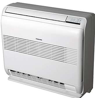 GULVMODELL: Toshiba har en gulvmodell som kan være et godt alternativ for deg som ønsker en diskret varmepumpe. Prisen er satt til 21.990 kroner. GULVMODELL: Toshiba har en gulvmodell som kan være et godt alternativ for deg som ønsker en diskret varmepumpe. Prisen er satt til 21.990 kroner.