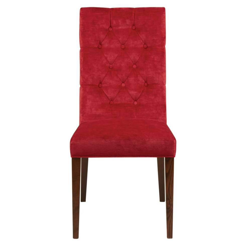 Rød spisestuestol fra Laura Ashley. Rød spisestuestol fra Laura Ashley.