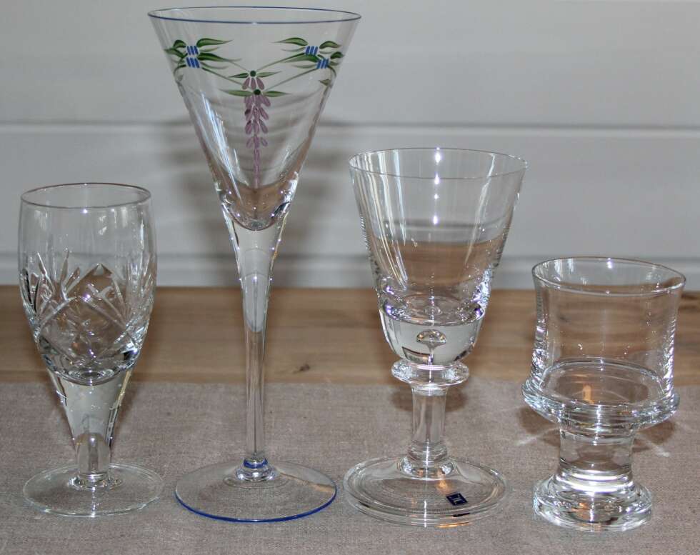 KRYSTALL: Ett av disse krystallglassene kan ikke vaskes i oppvaskmaskinen. Du gjetter kanskje hvilket? KRYSTALL: Ett av disse krystallglassene kan ikke vaskes i oppvaskmaskinen. Du gjetter kanskje hvilket?