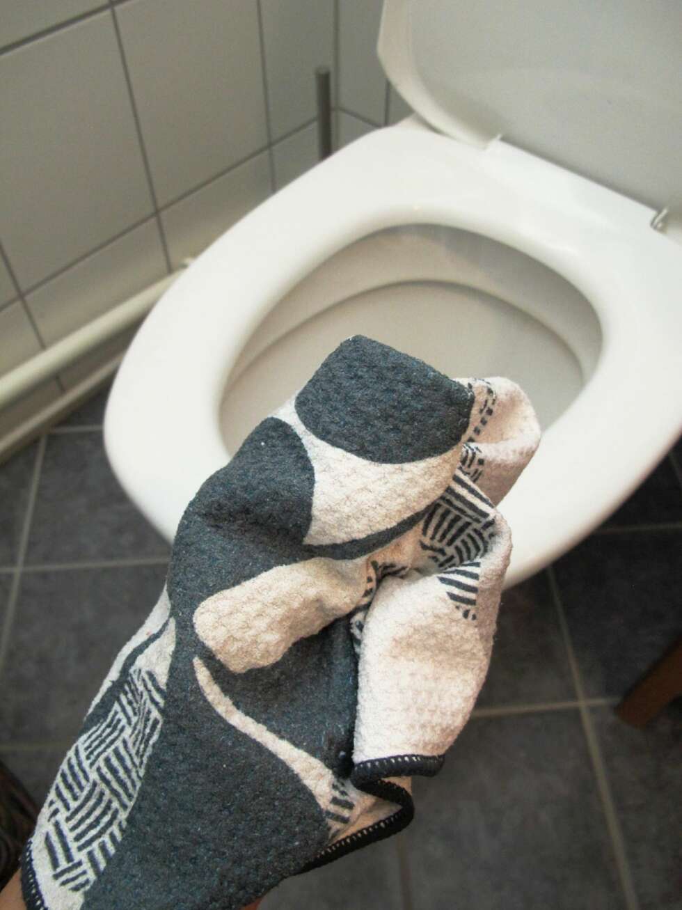 BRUK FLERE: Bruk én klut til toalettet, og én til vasken. BRUK FLERE: Bruk én klut til toalettet, og én til vasken.