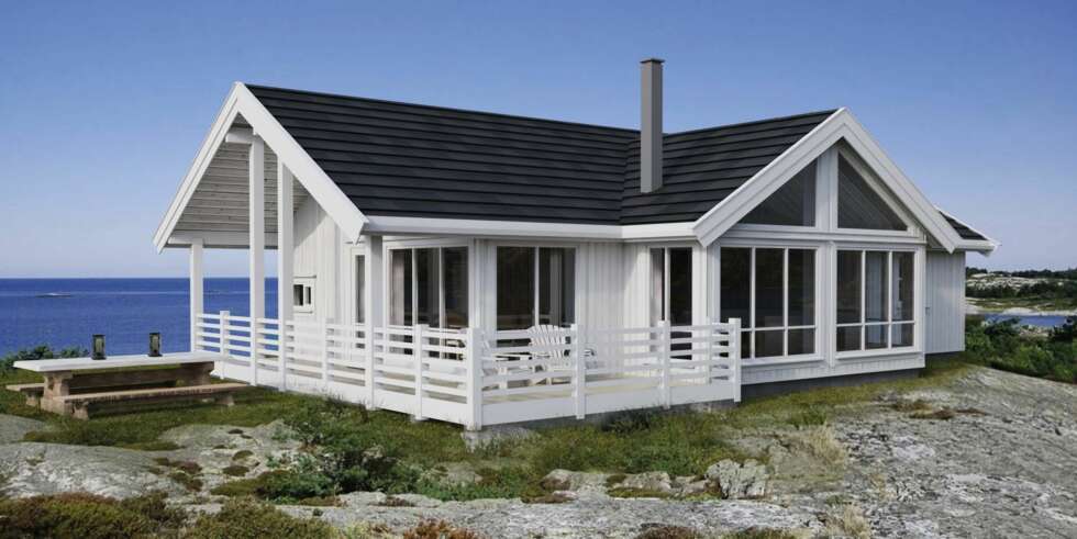 TINDE HYTTER: Modellen Glittertind er Tind Hytters mest poopulære modell i 2013. Prisen på ferdig oppsatt hytte er 950.000 kroner. TINDE HYTTER: Modellen Glittertind er Tind Hytters mest poopulære modell i 2013. Prisen på ferdig oppsatt hytte er 950.000 kroner.