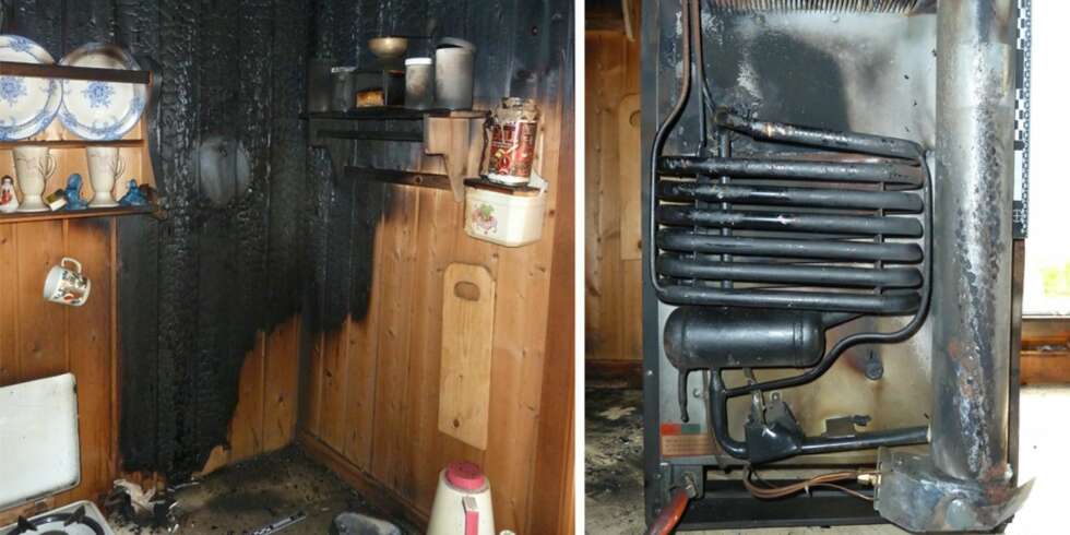 Trist syn: Hytteeieren i Kvinesdal hadde uflaks, og fikk erfare at gassprodukter er risikoutsatt. Årsaken til brannen var at gasslangen hadde kommet i nærheten av dekselet rundt brenneren. Trist syn: Hytteeieren i Kvinesdal hadde uflaks, og fikk erfare at gassprodukter er risikoutsatt. Årsaken til brannen var at gasslangen hadde kommet i nærheten av dekselet rundt brenneren.