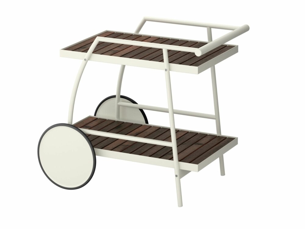 VINDALSÖ: Trillebord fra Ikea som gir ekstra oppbevaringsplass på terrassen. Stammen er laget av aluminium. Pris: kr 695, ikea.com VINDALSÖ: Trillebord fra Ikea som gir ekstra oppbevaringsplass på terrassen. Stammen er laget av aluminium. Pris: kr 695, ikea.com