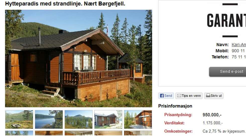 HYTTEKUPP I HØSTFJELLET: Denne hytta ligger i Trofors, i utkanten av Børgefjell. Selges gjennom Garanti Eiendomsmegling. HYTTEKUPP I HØSTFJELLET: Denne hytta ligger i Trofors, i utkanten av Børgefjell. Selges gjennom Garanti Eiendomsmegling.
