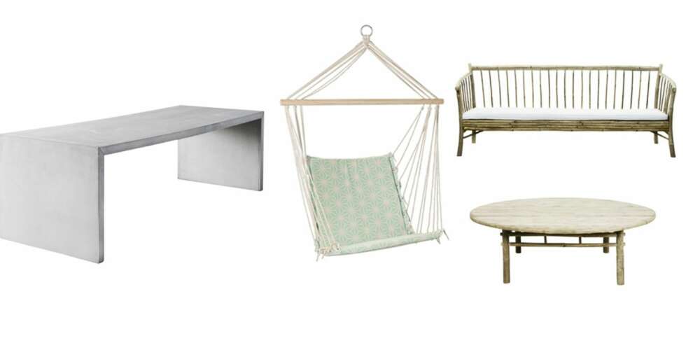 VARIERT: Brooklyn bord i betong fra Muubs fås i flere størrelser, pris fra kr 21 500 - 29 700, Woods. Hengestol, kr 649, Bloomingville, sofabenk, kr 5999, og bord, kr 2099, Bolina. VARIERT: Brooklyn bord i betong fra Muubs fås i flere størrelser, pris fra kr 21 500 - 29 700, Woods. Hengestol, kr 649, Bloomingville, sofabenk, kr 5999, og bord, kr 2099, Bolina.