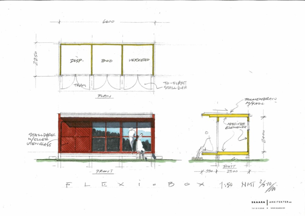 KIM SKAARAS MINI-HYTTE: Arkitekten foreslår blant annet ern to-fløyet stalldør i fronten, med eller uten glass - eller bare enkle dører, avhengig av formål. KIM SKAARAS MINI-HYTTE: Arkitekten foreslår blant annet ern to-fløyet stalldør i fronten, med eller uten glass - eller bare enkle dører, avhengig av formål.