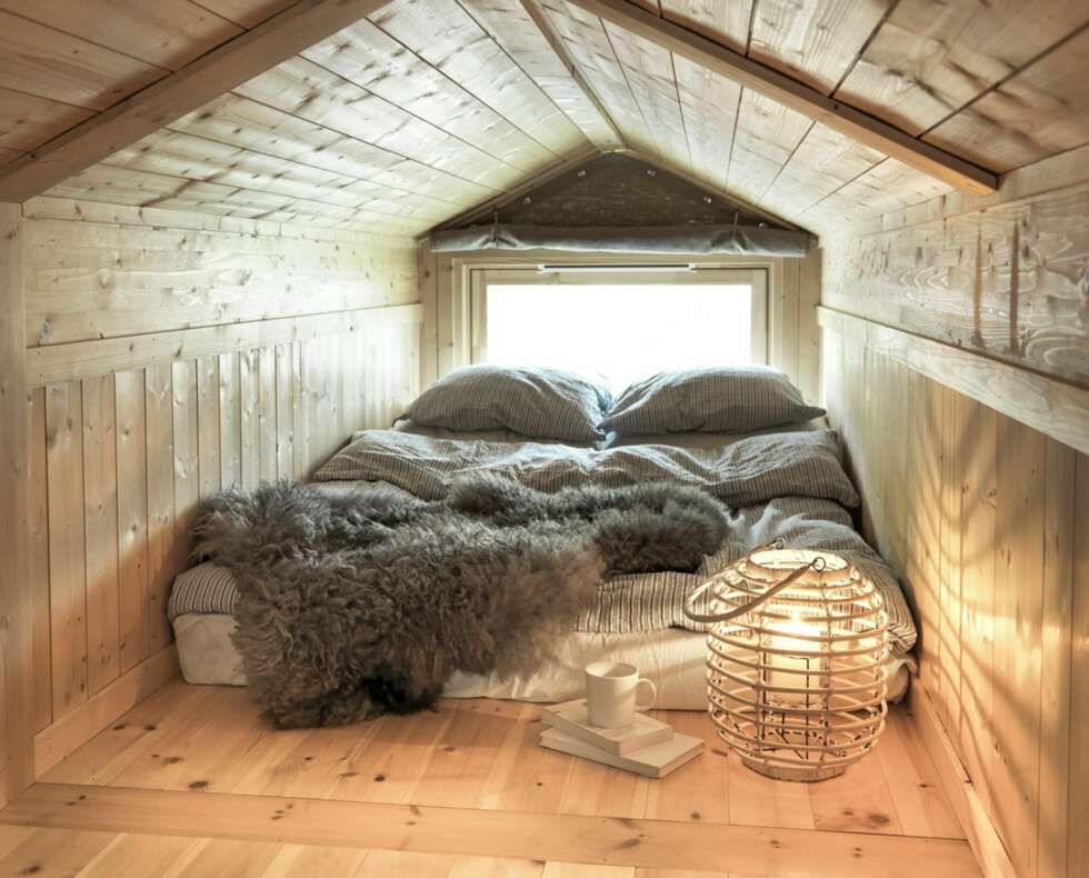 GOD NATTESØVN: En lukket hems gir bedre kontroll på temperaturen og bedre forhold for soving. FOTO: Hedda Hytter GOD NATTESØVN: En lukket hems gir bedre kontroll på temperaturen og bedre forhold for soving. FOTO: Hedda Hytter