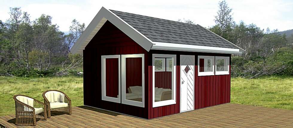 Modell: Hytteliten. Firma: Drammens Hus og Hytter. Størrelse: 10¿40 m². Pris: 6000 kroner pr. kvadratmeter. Innhold: Her bestemmer du planløsningen helt selv, men leverandøren kan komme med forslag. Kan benyttes som en selvstendig hytte, garasje eller anneks. Modell: Hytteliten. Firma: Drammens Hus og Hytter. Størrelse: 10¿40 m². Pris: 6000 kroner pr. kvadratmeter. Innhold: Her bestemmer du planløsningen helt selv, men leverandøren kan komme med forslag. Kan benyttes som en selvstendig hytte, garasje eller anneks.