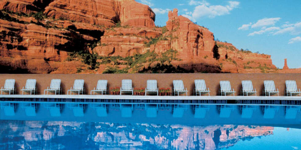 ARIZONA: Utsikten fra dette svømmebassenget er det ikke noe å utsette på. ARIZONA: Utsikten fra dette svømmebassenget er det ikke noe å utsette på.