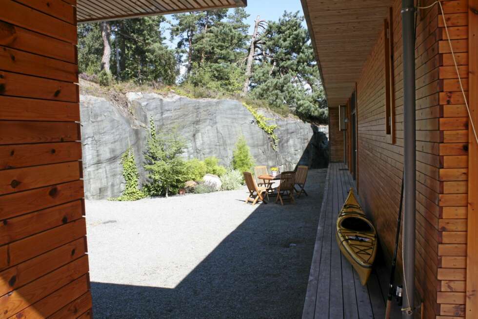 OK HELE VEIEN RUNDT: Baksiden av bygningen er også vel planlagt. Her er det godt med både rom og utsikt. OK HELE VEIEN RUNDT: Baksiden av bygningen er også vel planlagt. Her er det godt med både rom og utsikt.