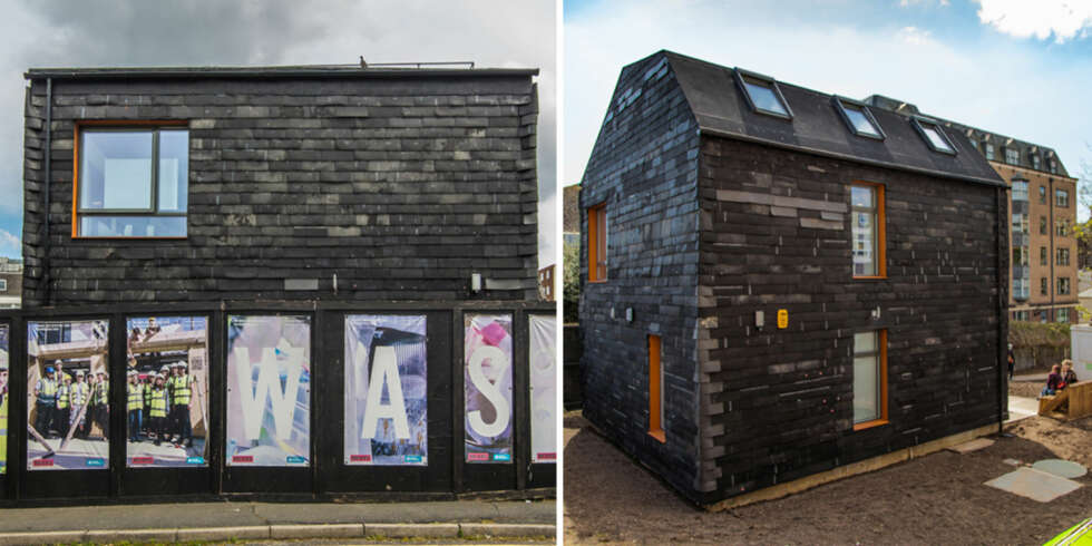 GAMLE GULVFLISER: Trash House tar i bruk søppel og overskuddsmaterialer fra private hus, byggeplasser og annen industri. GAMLE GULVFLISER: Trash House tar i bruk søppel og overskuddsmaterialer fra private hus, byggeplasser og annen industri.