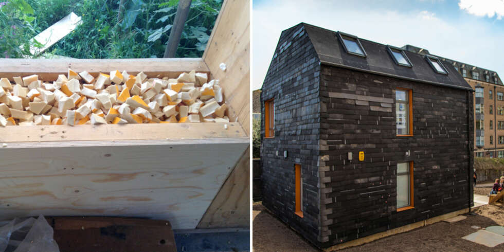 BANEBRYTENDE: Huset som ligger på universitetsområdet til University of Brighton, brukes i undervisningen av design- og arkitektstudenter som et "levende laboratorium" ifølge arkitektene. BANEBRYTENDE: Huset som ligger på universitetsområdet til University of Brighton, brukes i undervisningen av design- og arkitektstudenter som et "levende laboratorium" ifølge arkitektene.