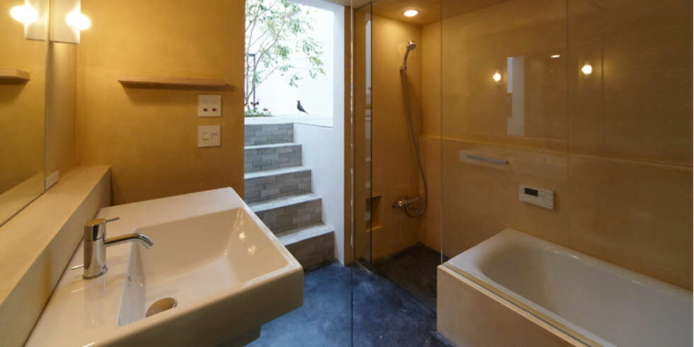 BADEROMMET: Dette er det eneste rommet i huset som har vegger. BADEROMMET: Dette er det eneste rommet i huset som har vegger.