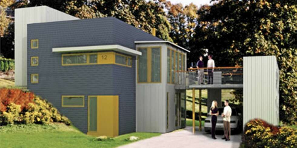 KARAKTER 2F: Dette huset fra Systemhus er en liten utfordring for snekkeren. KARAKTER 2F: Dette huset fra Systemhus er en liten utfordring for snekkeren.