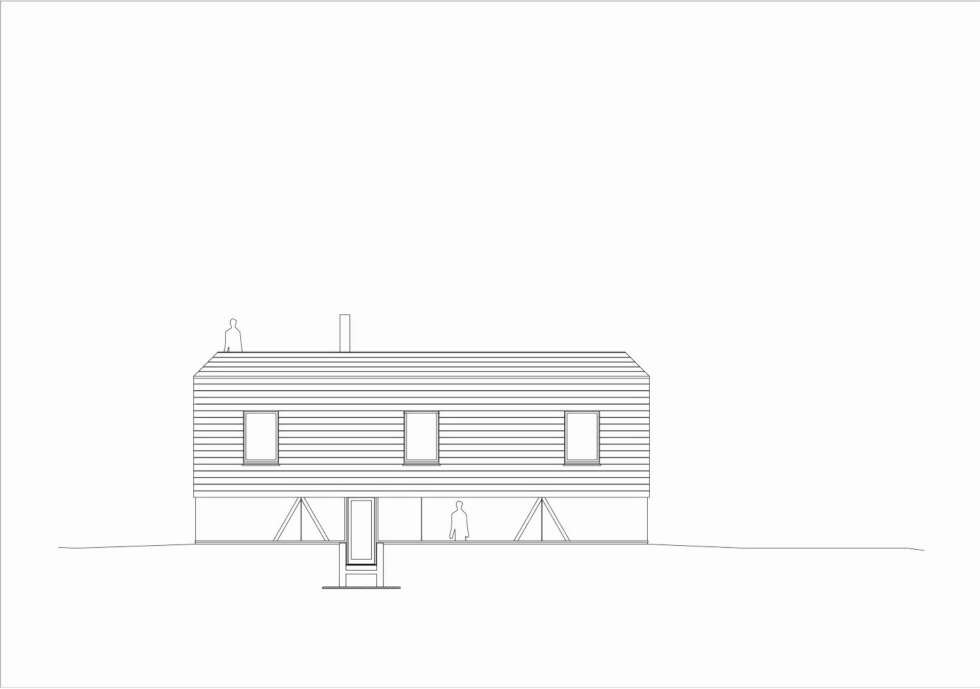 Huset med nedsenket inngangsparti Huset med nedsenket inngangsparti