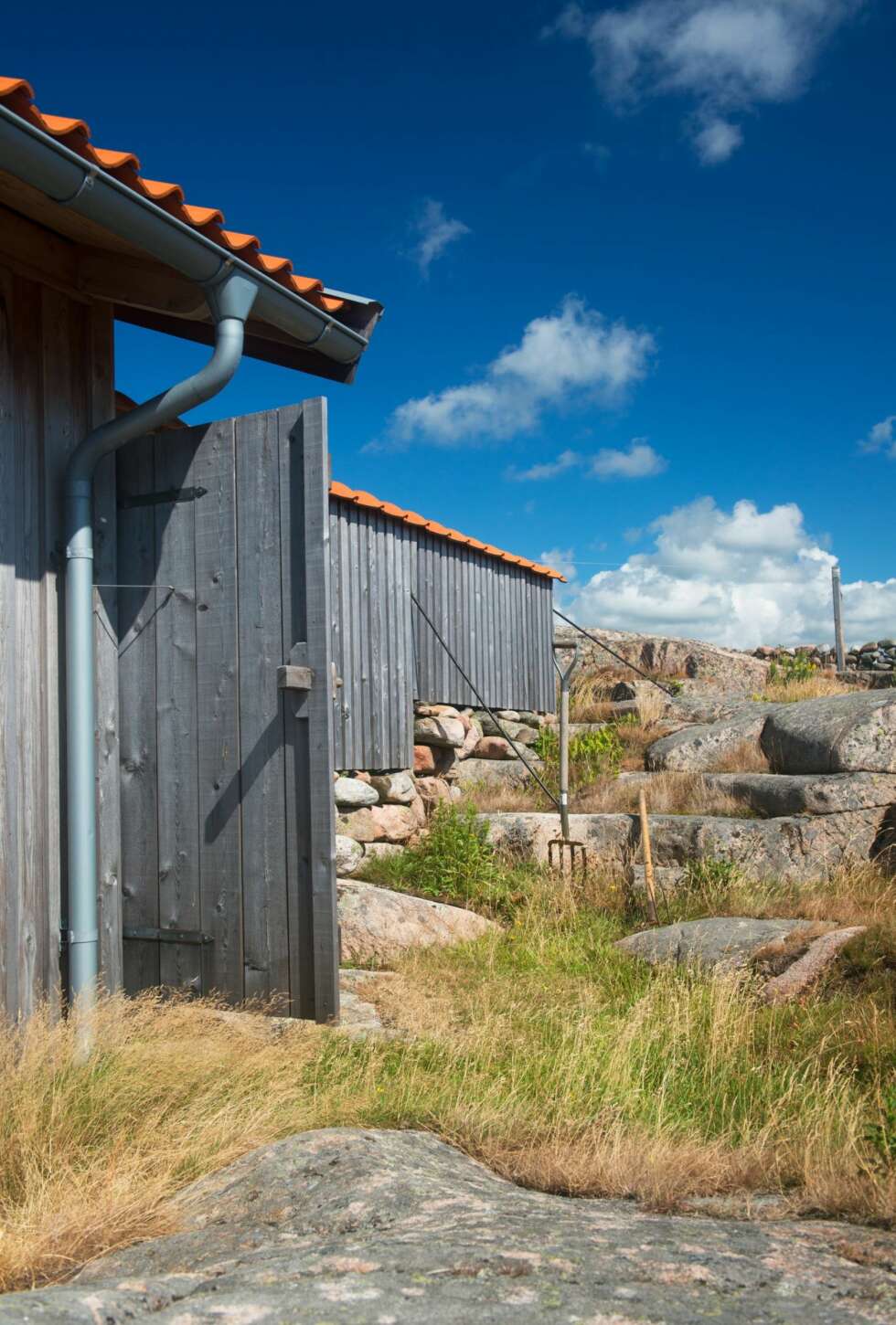 BARDUNERT: Bardunert. Gjerdene skjermer atriet for både kyr, sauer og vind. BARDUNERT: Bardunert. Gjerdene skjermer atriet for både kyr, sauer og vind.