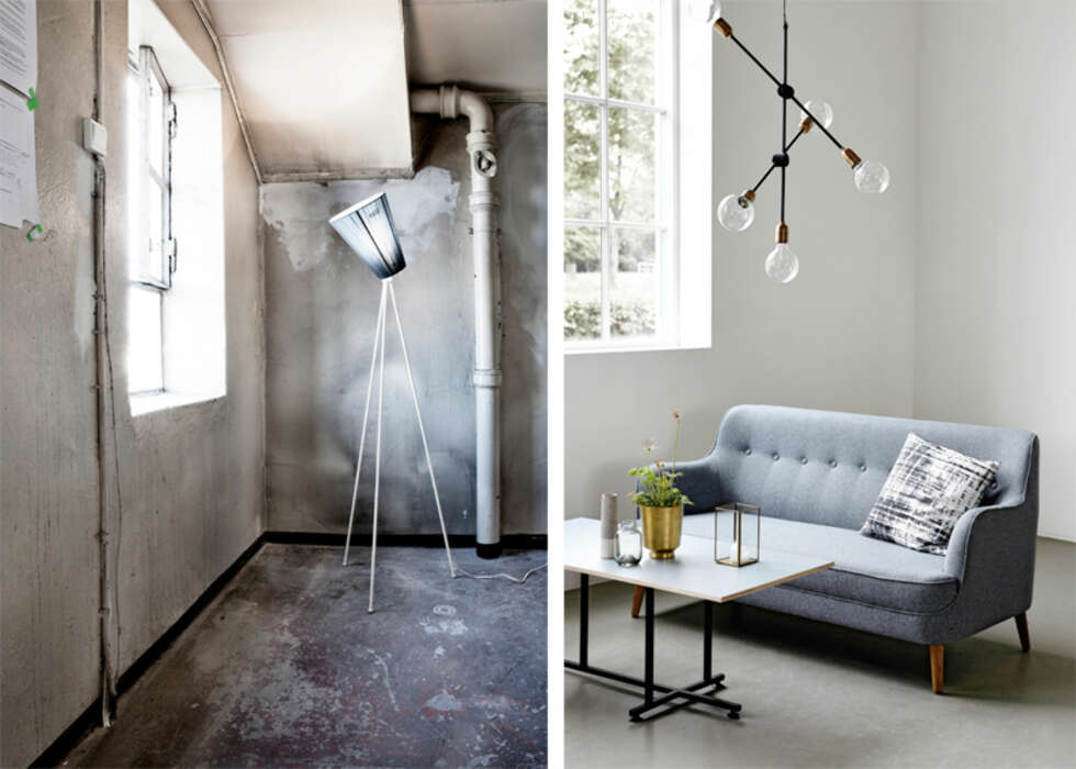 TIL VENSTRE: Lampen Oslo Wood ble designet av Ove Rogne for Northern Lighting i 2006. Den er inspirert av hvordan trærne filtrerer lyset i marka rundt Oslo. Den har også subtile referanser til lamper med bevegelige tekstilskjermer fra 50- og 60 tallet. TIL HØYRE: Den dekorative pendelen Melecula ville ikke vært den samme uten pærene med de glødende trådene, kr 2000, housedoctor.com. TIL VENSTRE: Lampen Oslo Wood ble designet av Ove Rogne for Northern Lighting i 2006. Den er inspirert av hvordan trærne filtrerer lyset i marka rundt Oslo. Den har også subtile referanser til lamper med bevegelige tekstilskjermer fra 50- og 60 tallet. TIL HØYRE: Den dekorative pendelen Melecula ville ikke vært den samme uten pærene med de glødende trådene, kr 2000, housedoctor.com.