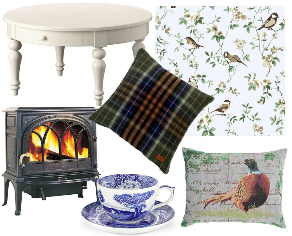 SHOPPINGTIPS: Øverst fra venstre: Bord Isala, kr 1595 fra Ikea. Tapetet Falsterbro er fra Borås/Borge. Rutete ullpute fra Gant, kr 850. Peisen F400 fra Jøtul. Veiledende pris kr 16 290. Kopp med skål i serien Blue Italian fra Spode, kr 805. Pute med fasanmotiv fra Åhlens, kr 199. SHOPPINGTIPS: Øverst fra venstre: Bord Isala, kr 1595 fra Ikea. Tapetet Falsterbro er fra Borås/Borge. Rutete ullpute fra Gant, kr 850. Peisen F400 fra Jøtul. Veiledende pris kr 16 290. Kopp med skål i serien Blue Italian fra Spode, kr 805. Pute med fasanmotiv fra Åhlens, kr 199.