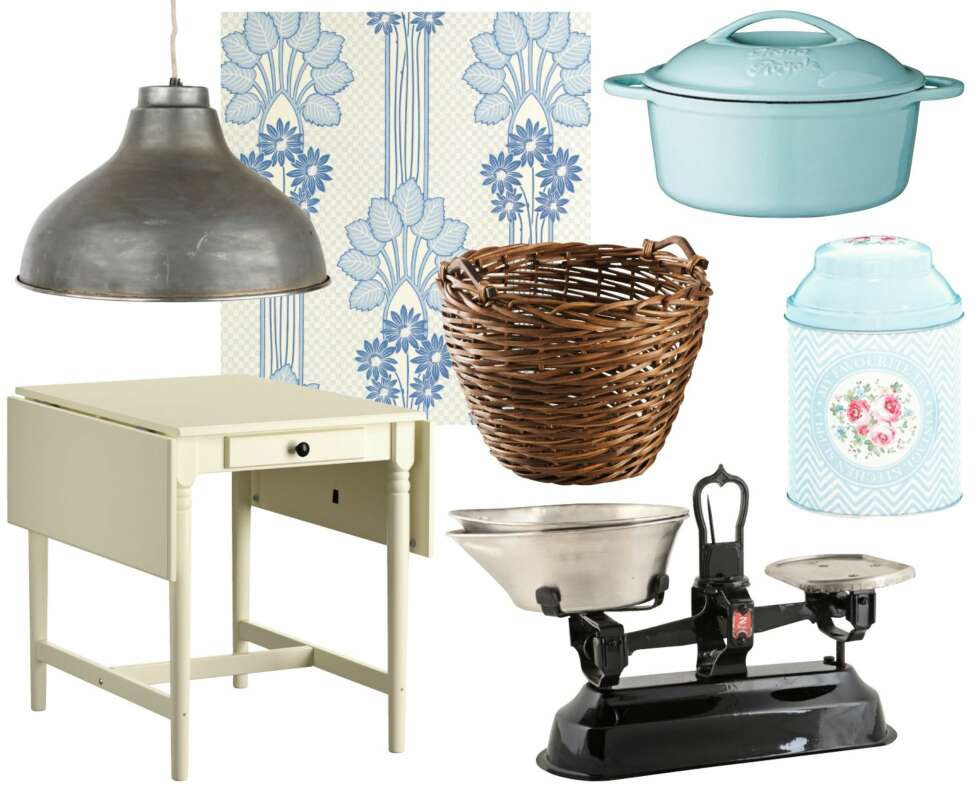 SHOPPINGTIPS: Øverst fra venstre: Lampe fra Hübsch, kr 2100. Tapet Judith fra Sandberg, kr 1015. Olivia støpejernsgryte fra Bloomingville. Rommer 1,2 liter og koster kr 819. Kurv fra Åhlens, kr 299. Teboks fra Greengate, kr 89. Ingatorp slagbord fra Ikea, kr 995. Kjøkkenvekt fra Ib Laursen, kr 1059. SHOPPINGTIPS: Øverst fra venstre: Lampe fra Hübsch, kr 2100. Tapet Judith fra Sandberg, kr 1015. Olivia støpejernsgryte fra Bloomingville. Rommer 1,2 liter og koster kr 819. Kurv fra Åhlens, kr 299. Teboks fra Greengate, kr 89. Ingatorp slagbord fra Ikea, kr 995. Kjøkkenvekt fra Ib Laursen, kr 1059.