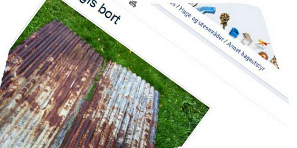 GIS BORT: Har du behov, kan du få bølgeblikkplater gratis. GIS BORT: Har du behov, kan du få bølgeblikkplater gratis.