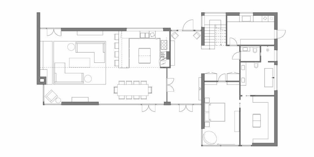 PLANTEGNING: Slik så plantegningen ut for husets 1.etasje. PLANTEGNING: Slik så plantegningen ut for husets 1.etasje.