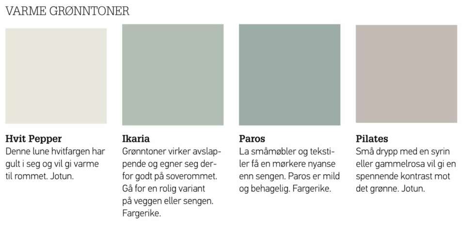Farger soverom Farger soverom