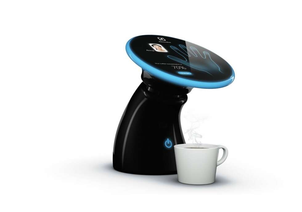 PERSONLIG BARISTA: Kaffemaskinen Memory registerer fingeravtrykket ditt og serverer deg favorittkaffen din basert på dine innstillinger. Design ved kinesiske Wenyao Cai. PERSONLIG BARISTA: Kaffemaskinen Memory registerer fingeravtrykket ditt og serverer deg favorittkaffen din basert på dine innstillinger. Design ved kinesiske Wenyao Cai.