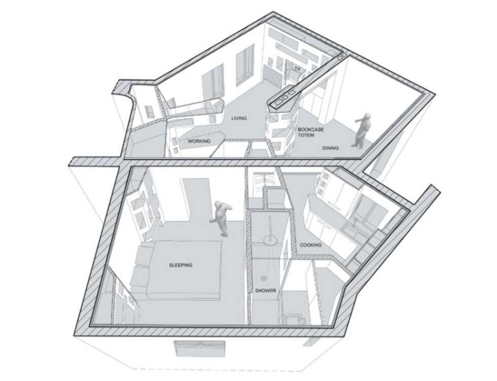 BLIR STADIG NY: Arkitektene mener denne leiligheten er som en kameleon, den forandrer seg etter lyst og behov. BLIR STADIG NY: Arkitektene mener denne leiligheten er som en kameleon, den forandrer seg etter lyst og behov.