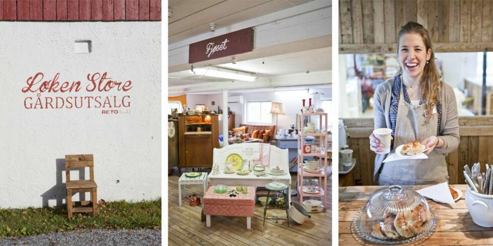 Løken Store gårdsutsalg ligger i låven til gården med samme navn, på en høyde rett utenfor Spydeberg i Østfold. Butikken drives av Irene og Alexander Enne i regi av Reto, en stiftelse som tilbyr hjelp til vanskligstilte. Harmony (på bildet) er en av de mange frivillige som jobber for stiftelsen. Løken Store gårdsutsalg ligger i låven til gården med samme navn, på en høyde rett utenfor Spydeberg i Østfold. Butikken drives av Irene og Alexander Enne i regi av Reto, en stiftelse som tilbyr hjelp til vanskligstilte. Harmony (på bildet) er en av de mange frivillige som jobber for stiftelsen.