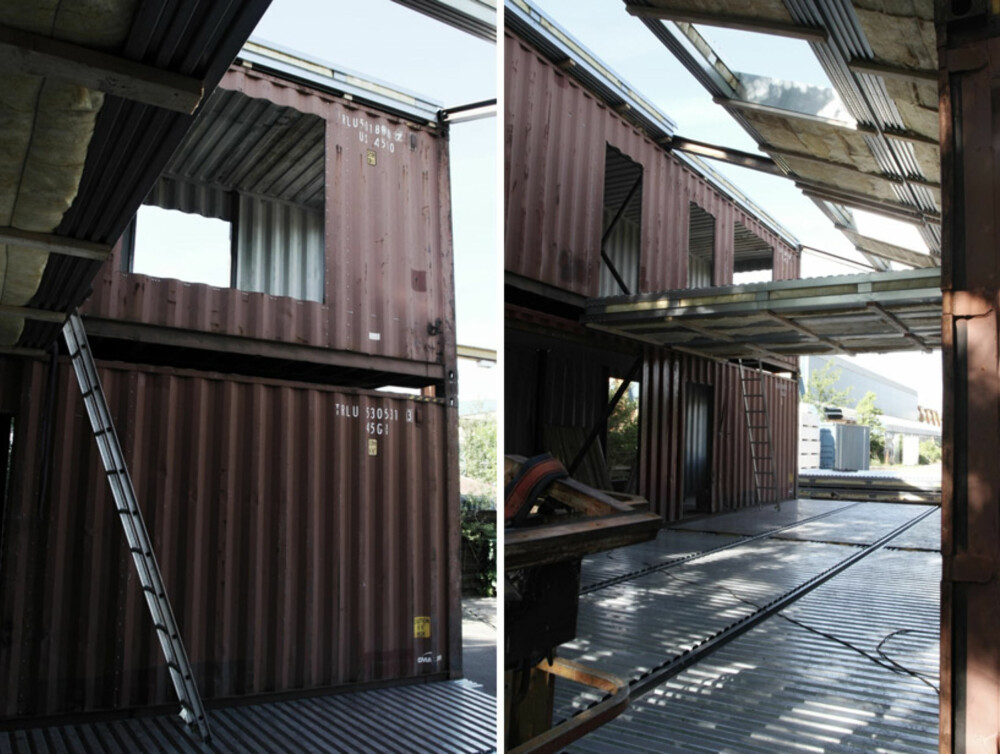 RASK MONTERING: Det er mye raskere å sette sammen et hus av containere enn det er å bygge et fra grunnen av, tydeligvis. RASK MONTERING: Det er mye raskere å sette sammen et hus av containere enn det er å bygge et fra grunnen av, tydeligvis.
