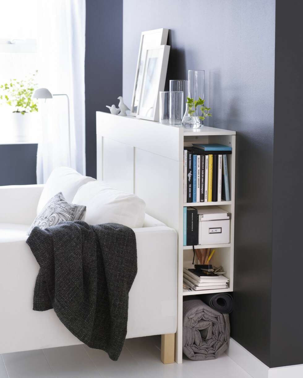 ARTIG GREP: Sengegavl med rom for bøker kan være et smart grep. Denne heter Brimnes og er fra IKEA. ARTIG GREP: Sengegavl med rom for bøker kan være et smart grep. Denne heter Brimnes og er fra IKEA.