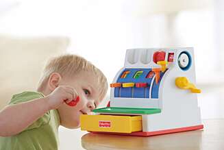 3. PREMIE: Fisher-Price kasseapparat. 3. PREMIE: Fisher-Price kasseapparat.