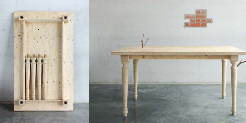 SPENN FRA BEINA: Bordet fra belgiske Labt er en blanding av mormors spisebord og moderne design. Det har mange fiffige detaljer og lages i flere størrelser, labt.be SPENN FRA BEINA: Bordet fra belgiske Labt er en blanding av mormors spisebord og moderne design. Det har mange fiffige detaljer og lages i flere størrelser, labt.be