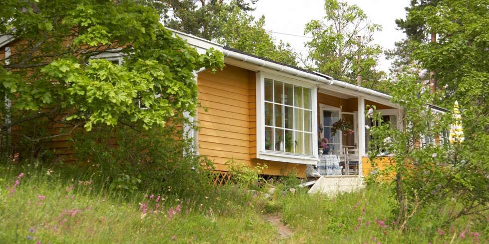 MYE LYS: Store vinduer gir mye lys og utsikt inn, også på små, beskjedne hytter. MYE LYS: Store vinduer gir mye lys og utsikt inn, også på små, beskjedne hytter.