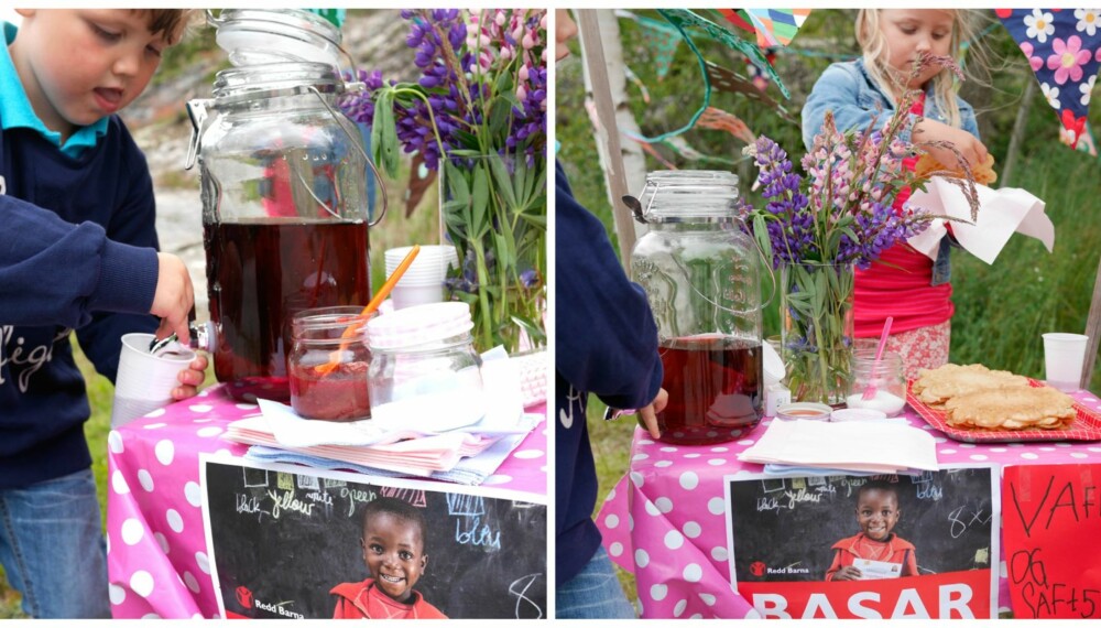 BASAR: En måte å samle inn penger på, er å lage basar med saft og vafler. BASAR: En måte å samle inn penger på, er å lage basar med saft og vafler.