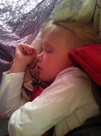 SOVER GODT UTE: Alva (4) sov som en stein i hengekøya ute i hagen. Etter tre netter ville hun inn, men nå vil hun snart sove ute igjen. SOVER GODT UTE: Alva (4) sov som en stein i hengekøya ute i hagen. Etter tre netter ville hun inn, men nå vil hun snart sove ute igjen.