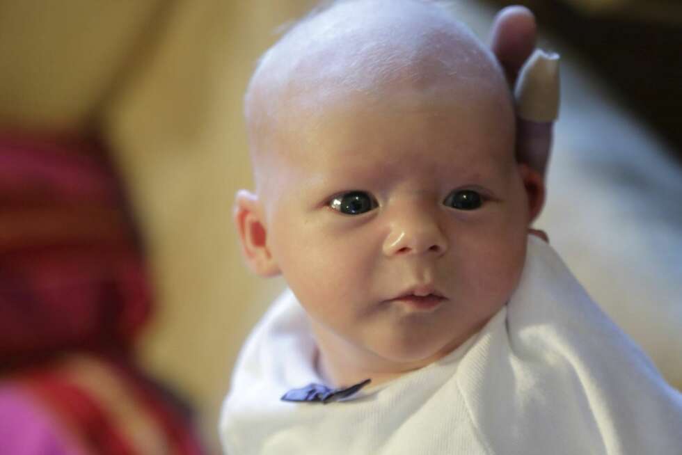 HØYT ELSKET: Nathaniel (1 md) er familiens Gresbakkens beste overraskelse. HØYT ELSKET: Nathaniel (1 md) er familiens Gresbakkens beste overraskelse.