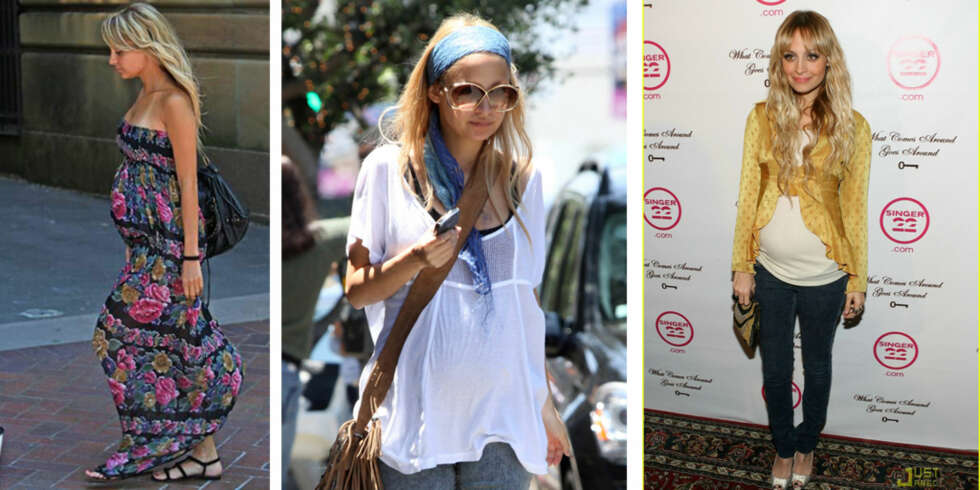 LUKSUSBOHEM: Nicole Richie holdt seg til signaturstilen da hun var gravid med både Harlow og Sparrow. LUKSUSBOHEM: Nicole Richie holdt seg til signaturstilen da hun var gravid med både Harlow og Sparrow.
