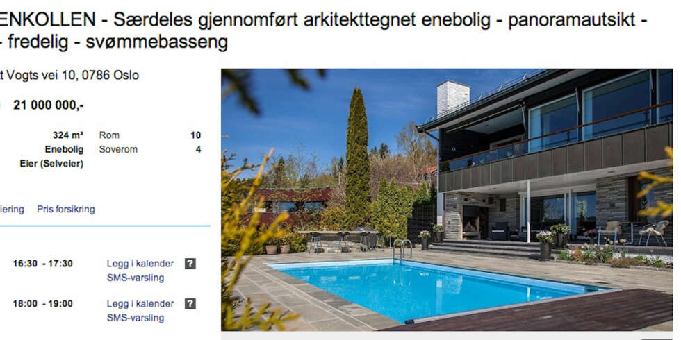 PÅ TOPPEN: Bo gdt på Holmenkollen med eget svømmebasseng og bibliotek. PÅ TOPPEN: Bo gdt på Holmenkollen med eget svømmebasseng og bibliotek.
