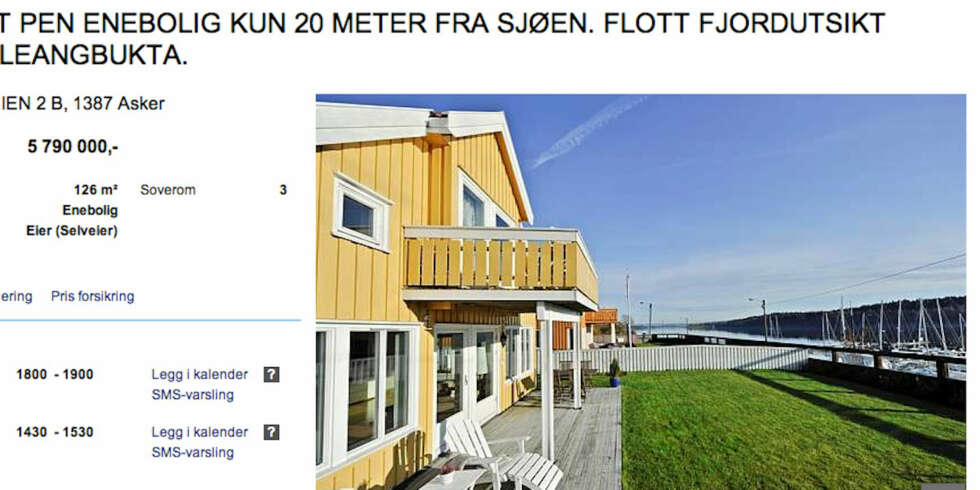 NÆRME SJØEN: Her i Asker kan du bo i maritime omgivelser, kun 20 meter fra sjøen. NÆRME SJØEN: Her i Asker kan du bo i maritime omgivelser, kun 20 meter fra sjøen.
