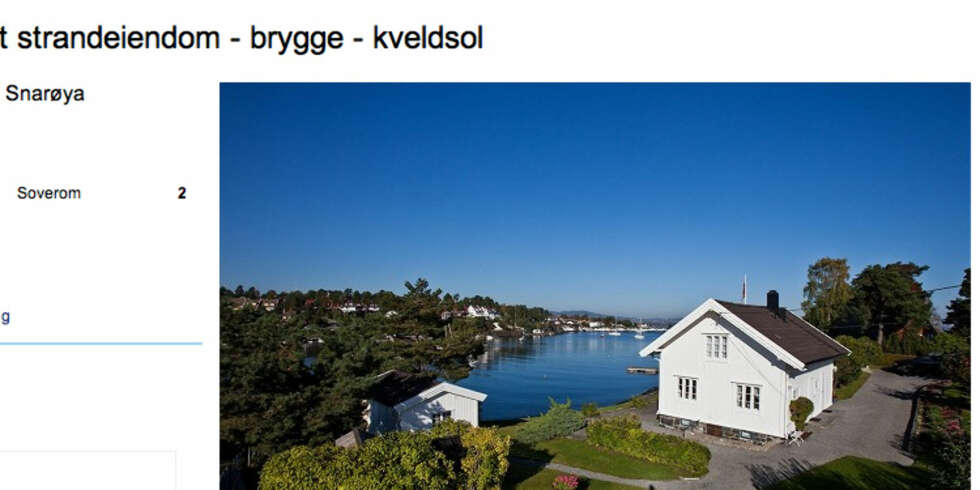 TO MÅL: Hvem ville vel ikke likt å bo på denne to måls tomten ytterst på Snarøya? For underkant av 30 millioner kan den bli din. TO MÅL: Hvem ville vel ikke likt å bo på denne to måls tomten ytterst på Snarøya? For underkant av 30 millioner kan den bli din.