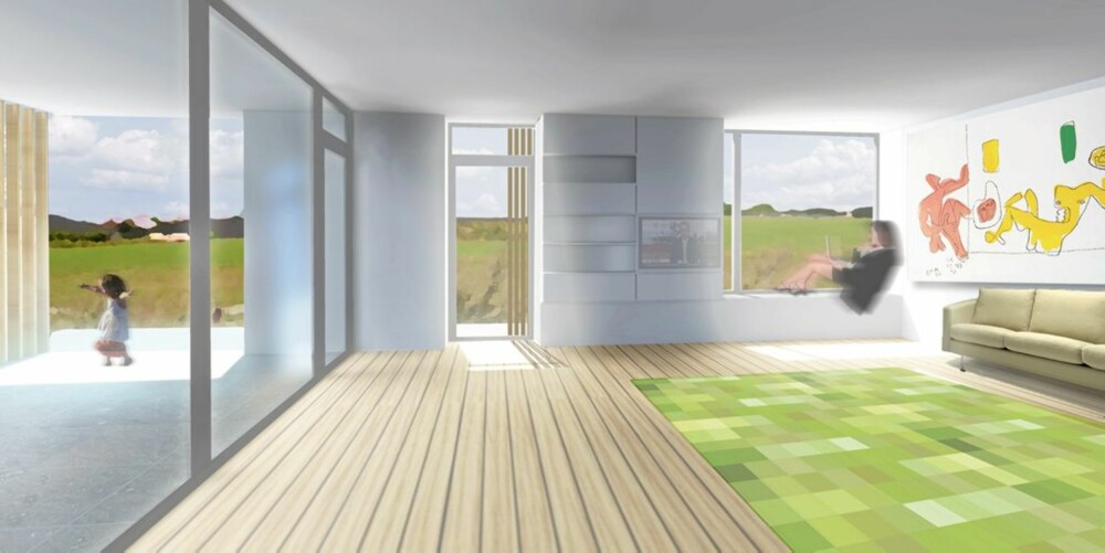 ENERGIVINDUER: Effektive vinduer er mer enn antall lag. 40 prosent av aktivhuset er høyteknologiske, energieffektive vindusflater. ENERGIVINDUER: Effektive vinduer er mer enn antall lag. 40 prosent av aktivhuset er høyteknologiske, energieffektive vindusflater.