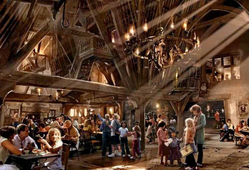HARRY POTTERLAND: Slik ser produsenten for seg et av spisestedene i Harry Potterland. HARRY POTTERLAND: Slik ser produsenten for seg et av spisestedene i Harry Potterland.