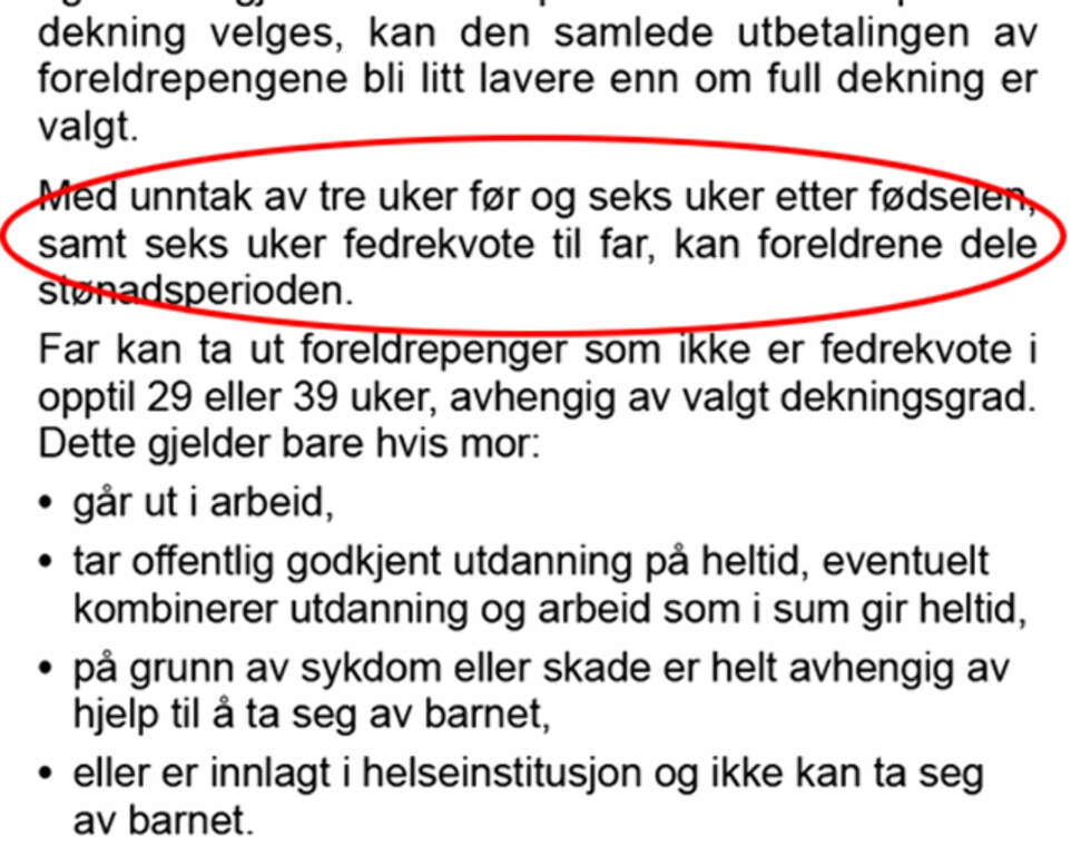 SKJEMAROT: Fra 1. juli får pappa ti ukers fedrekvote, men NAV gir fortsatt bare beskjed om han bare får seks. SKJEMAROT: Fra 1. juli får pappa ti ukers fedrekvote, men NAV gir fortsatt bare beskjed om han bare får seks.