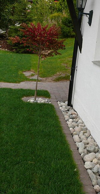 Legg steiner langs veggen så holder du ugresset borte samtidig som det ser ryddig og pent ut. Legg steiner langs veggen så holder du ugresset borte samtidig som det ser ryddig og pent ut.