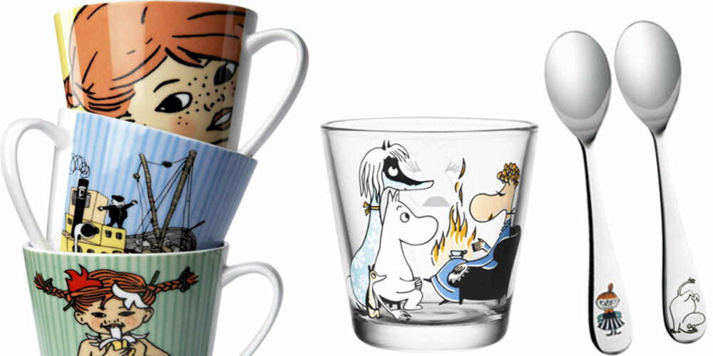 ITTALA: Du kan vinne 3 stk. Pippi og Emil krus og 4 stk. Mummiskjeer og 2 stk. Mummiglass fra Ittala til en verdi av ca kr 1500. ITTALA: Du kan vinne 3 stk. Pippi og Emil krus og 4 stk. Mummiskjeer og 2 stk. Mummiglass fra Ittala til en verdi av ca kr 1500.