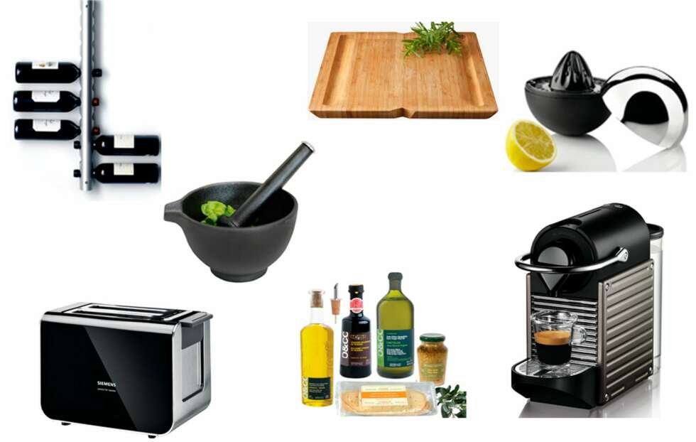 TIL GUTTAS KJØKKEN: Vinreol: Rosendahl kr 599 Skjærebrett i bambus: Rosendahl fra kr 224 Stelton sitruspresse: Royaldesign Ca. kr 300 Morter: Christiania Glasmagasin kr 599 Digital brødrister: Siemens TT86103 kr 899 Gavepakke Oljer: Oliviers&CO kr 924.Kaffemaskin: Nespresso Pixi kr 1199 TIL GUTTAS KJØKKEN: Vinreol: Rosendahl kr 599 Skjærebrett i bambus: Rosendahl fra kr 224 Stelton sitruspresse: Royaldesign Ca. kr 300 Morter: Christiania Glasmagasin kr 599 Digital brødrister: Siemens TT86103 kr 899 Gavepakke Oljer: Oliviers&CO kr 924.Kaffemaskin: Nespresso Pixi kr 1199