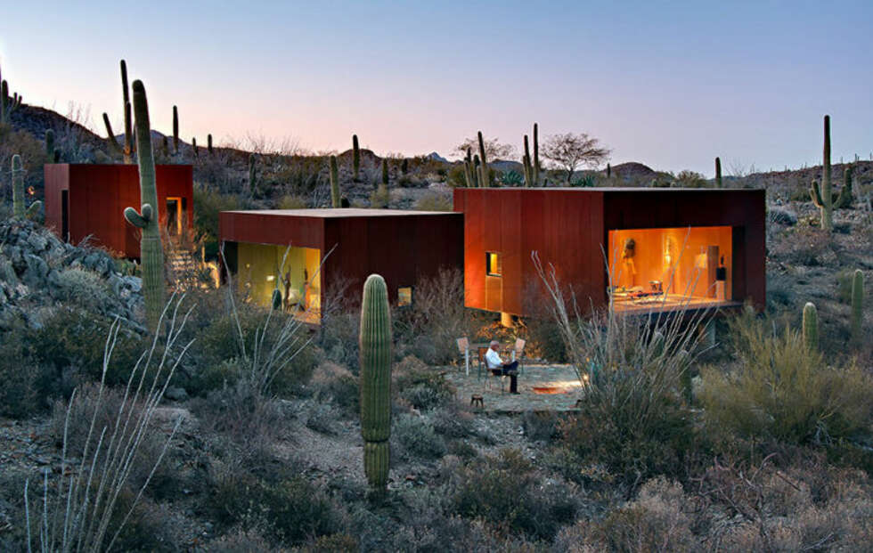 SPEKTAKULÆRT: Desert Nomad House ligger midt i ørkenen. SPEKTAKULÆRT: Desert Nomad House ligger midt i ørkenen.